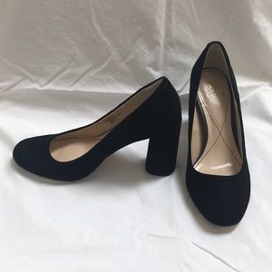 Isola black suede pumps